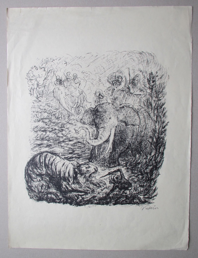 Alfred Kubin Tigerjagd Lithographie 1932 handsigniert eBay